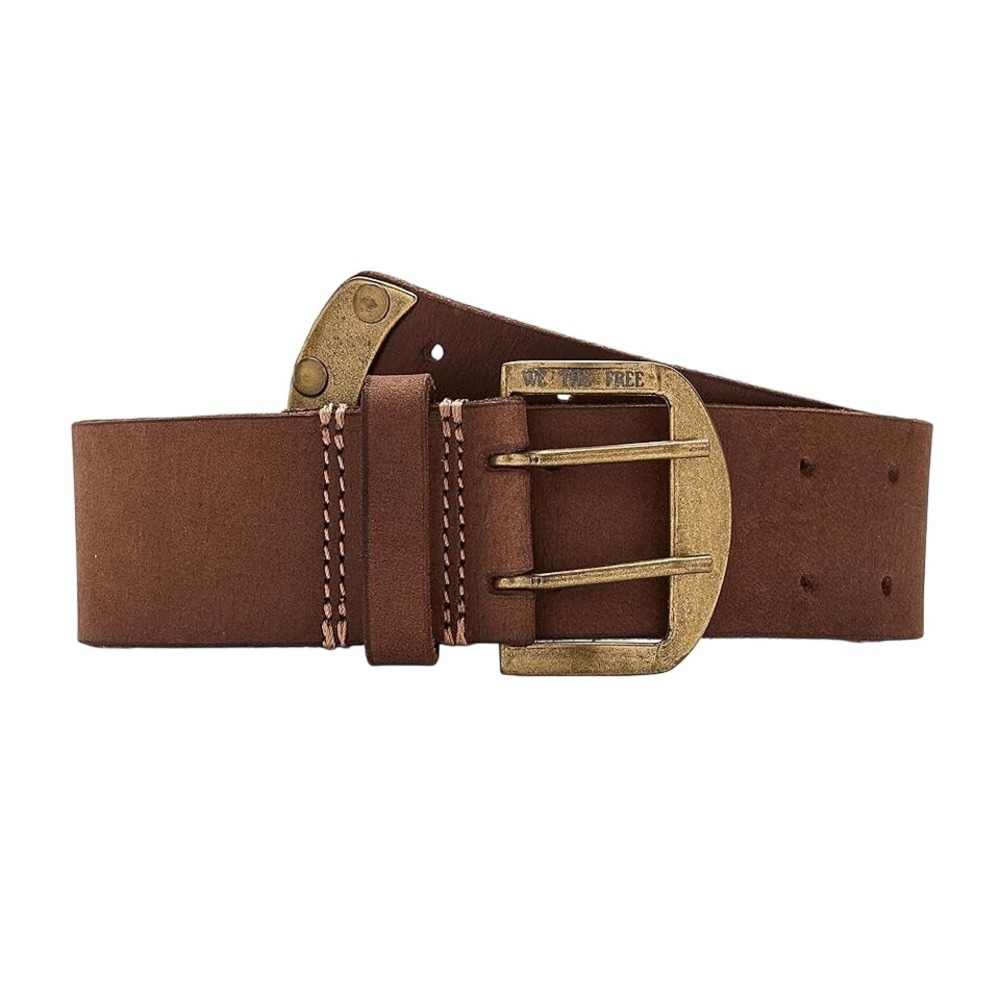 419. Free People We the Free Double Cross Belt Women's Belts Cognac Size SM-MD
